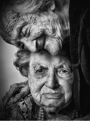 Casal de idosos fotografados por Sandra